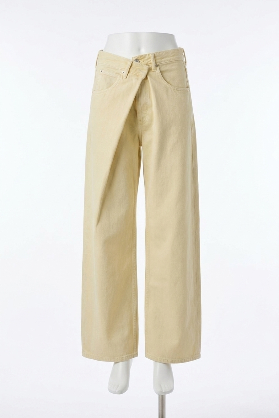 NEW AGOLDE vana fold jean in lemon